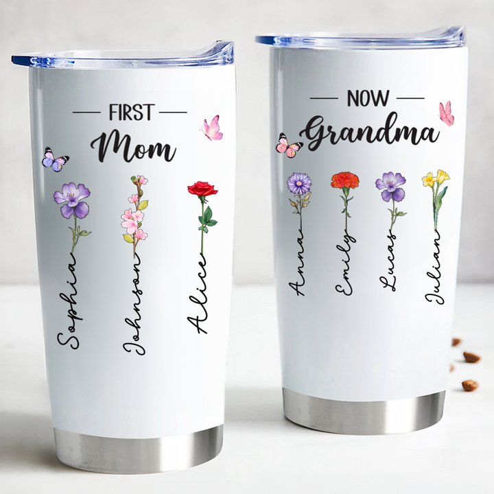 20oz Grandma Vibes - Custom Insulated Tumbler (L) - Makezbright Gifts