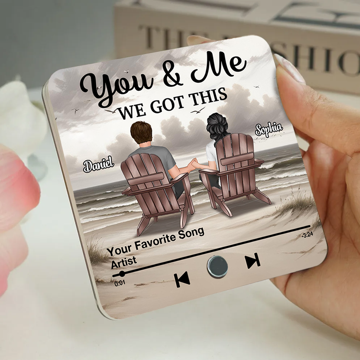 Retro Couple You & Me We Got This Personalized Music Fridge Magnet, Heartfelt Gift For Couple, For Him, For Her, Boyfriend, Girlfriend, Husband, Wife