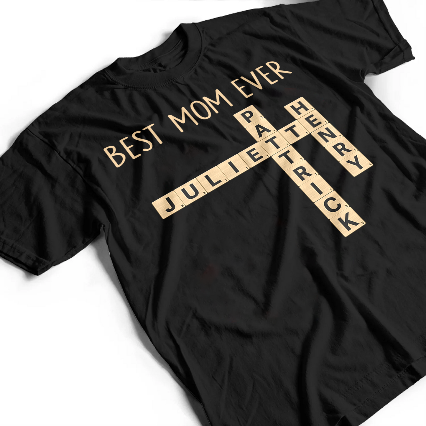 Custom Text Create Your Own Crossword Puzzle Personalized Dark Color Shirt