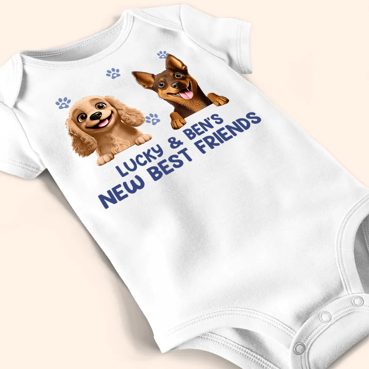 Baby New Best Friends - Personalized Baby Onesie