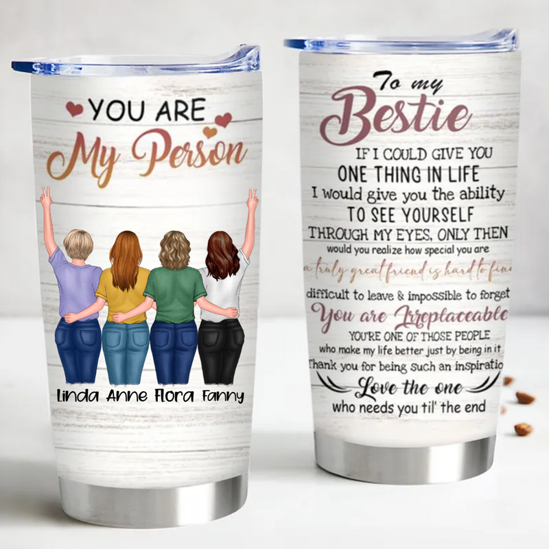 20oz You Are Irreplaceable - Personalized Tumbler - Gift For Besties - Makezbright Gifts