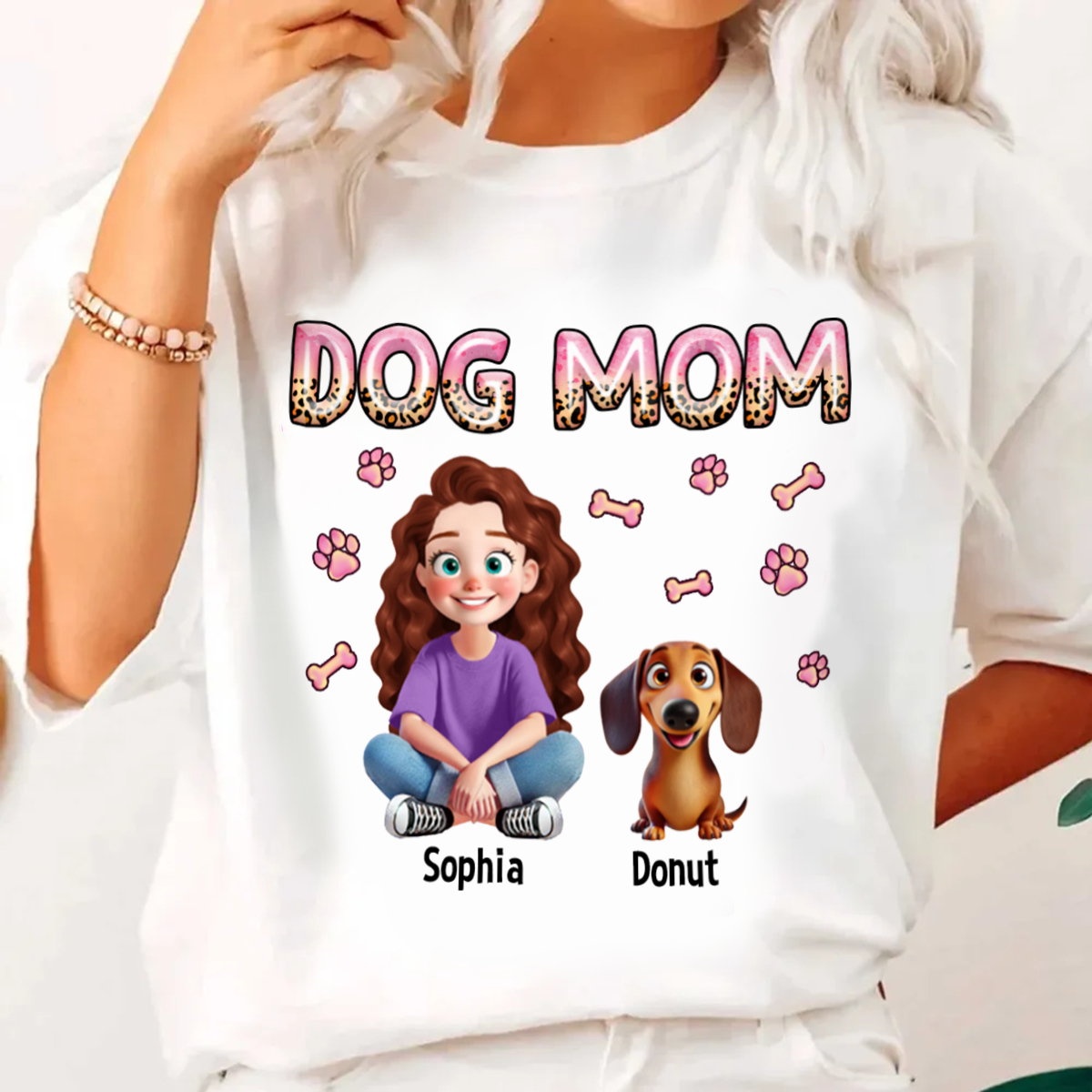 Animation Cartoon Galaxy Pattern Dog Mom Personalized Shirt, Gift For Dog Lovers
