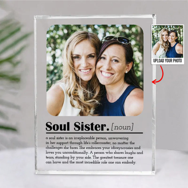 Sister - Soul Sister Definition - Personalized Acrylic Plaque