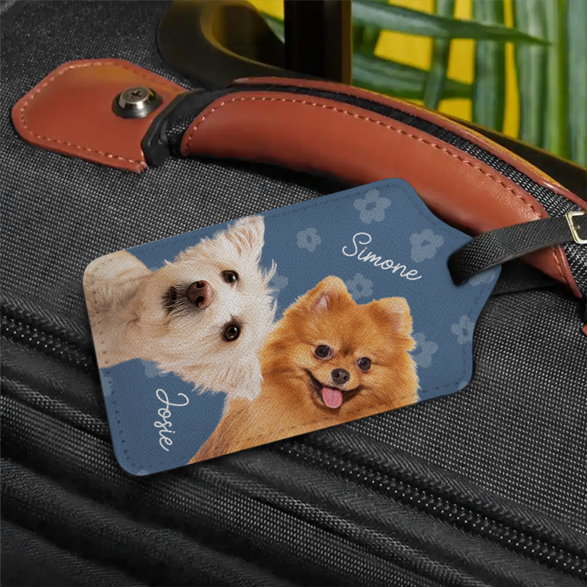 Custom Photo Dog Cat Pet Human - Personalized Luggage Tag