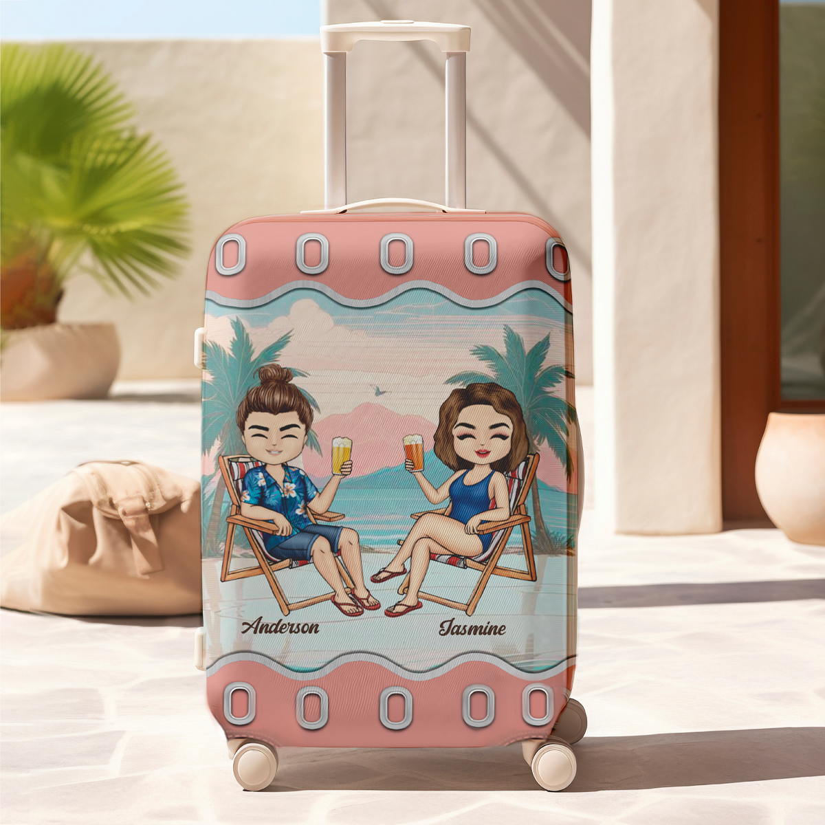 It's On Our List Travel Partners For Life - Personalized Luggage Cover