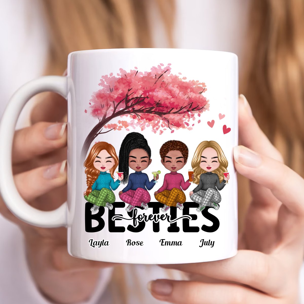 Besties - Besties Forever - Personalized Mug (HM) - Makezbright Gifts