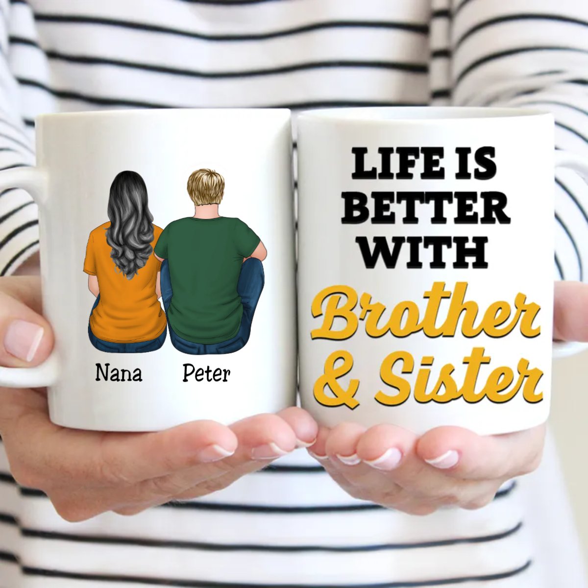 Family - Life Is Better With Brothers & Sisters - Personalized Mug (Ve |  Makezbright