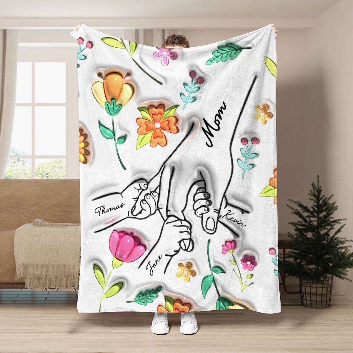 Mother - Mom, You Are My Hero - Personalized Blanket - Makezbright Gifts