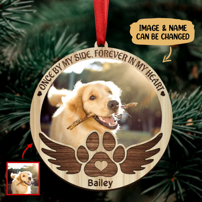 Dog Lovers - Custom Dog Photo Memory - Personalized Christmas Ornament - Makezbright Gifts