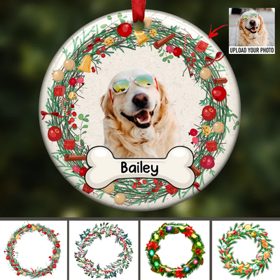 Dog Lovers - Custom Dog Photo - Personalized Ornament - Makezbright Gifts