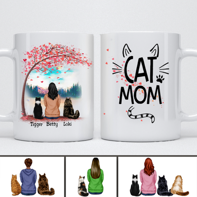 Cat Mom - Personalized Mug - Makezbright Gifts