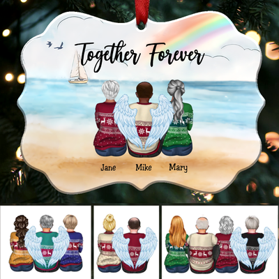Together Forever - Custom Ornament - Personalized Christmas Ornament (ver5) - Makezbright Gifts