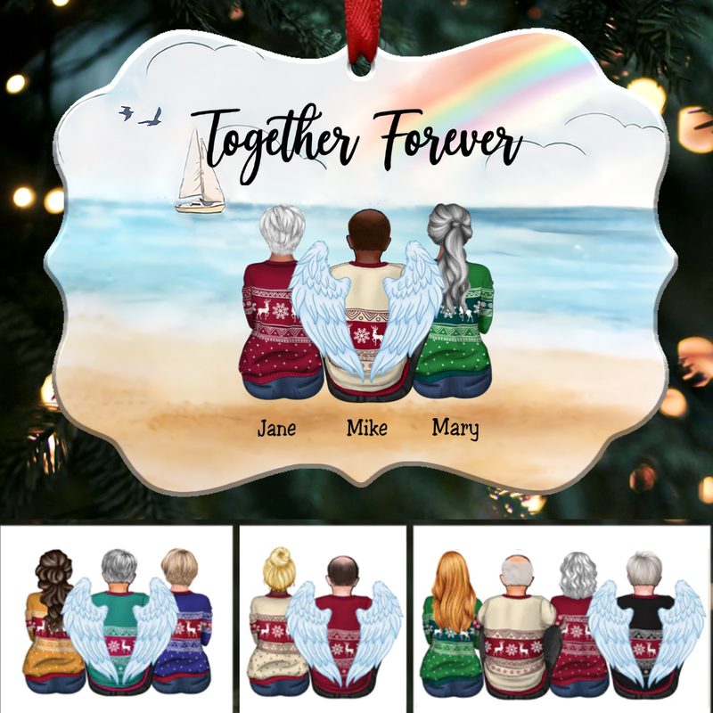 Together Forever - Custom Ornament - Personalized Christmas Ornament (ver5) - Makezbright Gifts
