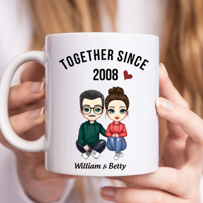 Together Since - Personalized Mug - Anniversary, Valentine's Day Gift For Spouse, Husband, Wife, Lovers, Girlfriend, Boyfriend - Makezbright Gifts