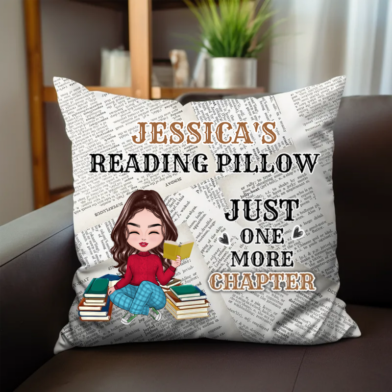 Book Lovers - Just One More Chapter - Personalized Pillow