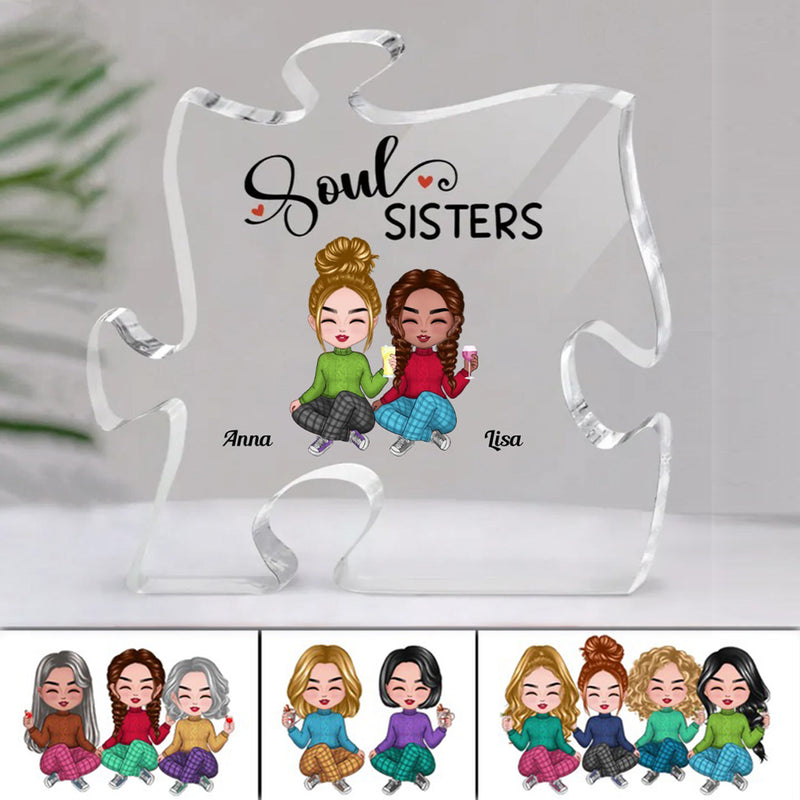 Sisters - Soul Sisters - Personalized Acrylic Plaque