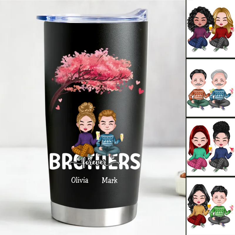 20oz Brothers Forever - Personalized Tumbler (TC)