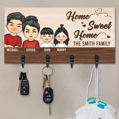 Family - Our Life Our Sweet Home - Personalized Key Holder