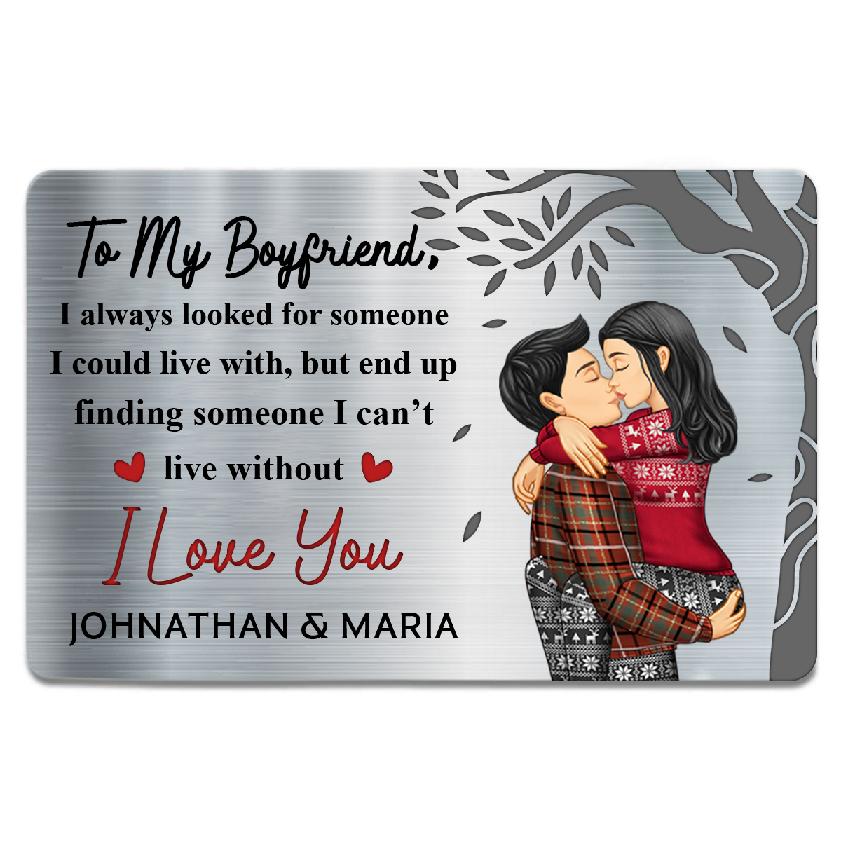 I Always Looked For Someone I Could Live With - Personalized Aluminum Wallet Card