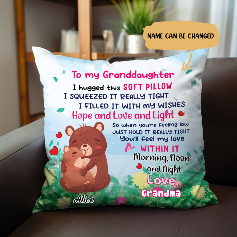 Family - To Daughter Granddaughter Son Grandson I Hugged Hug This Pillow - Personalized Pillow