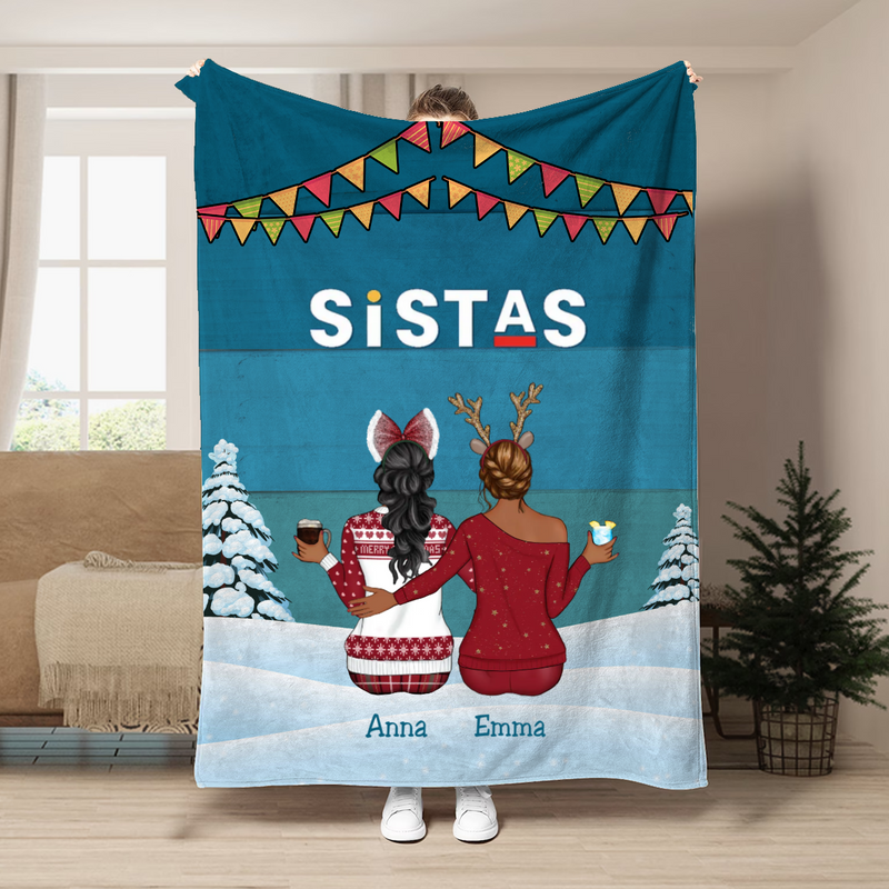 Sisters - Sistas - Personalized Blanket