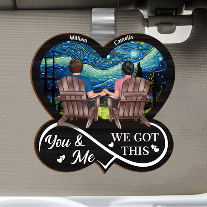 You & Me We Got This Till Our Last Breath - Personalized Custom Shaped Car Visor Clip