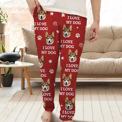 Custom Photo I Love My Fur Babies - Personalized Pajama Pants