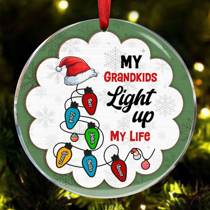 My Grandkids Light Up My Life - Personalized Acrylic Ornament