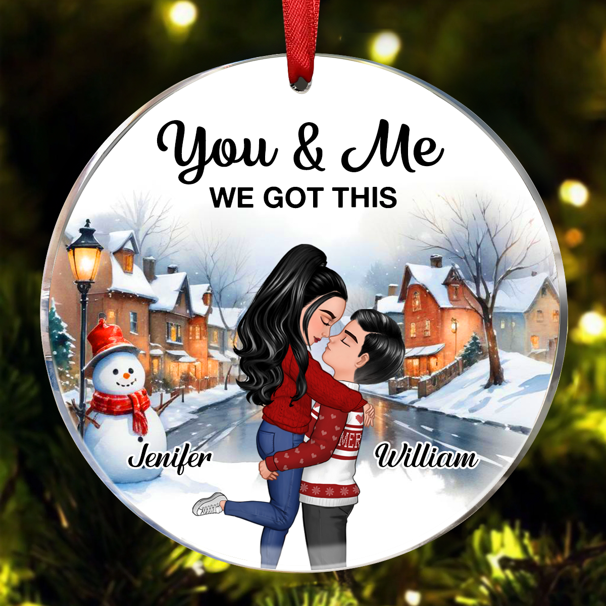 Couple You And Me We Got This Winter Scenes Personalized Acrylic Ornament