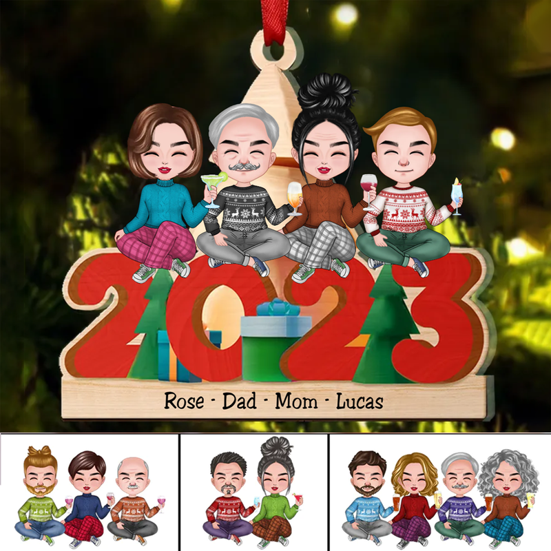 Family - Christmas 2023 - Personalized Acrylic Ornament (QH)