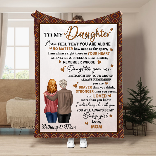 To My Son My Daughter Christmas Gift Personalized Fleece Blanket