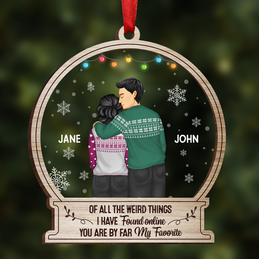 You Are By Far My Favorite Forehead Kissing - Personalized Acrylic Ornament