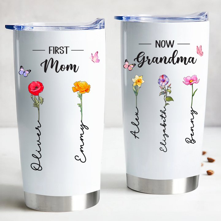 20oz Grandma Vibes - Custom Insulated Tumbler (L) - Makezbright Gifts