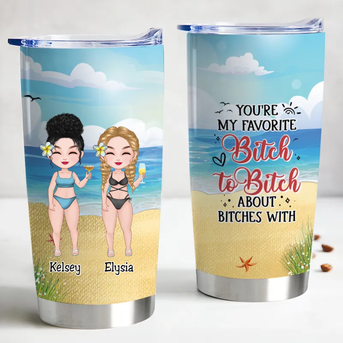 20oz Personalized Stainless Steel Tumbler for Your Favorite Bitchy Rants - Makezbright Gifts