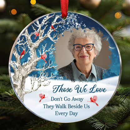 Custom Photo Christmas Will Never Be The Same Without You - Personalized Circle Ornament