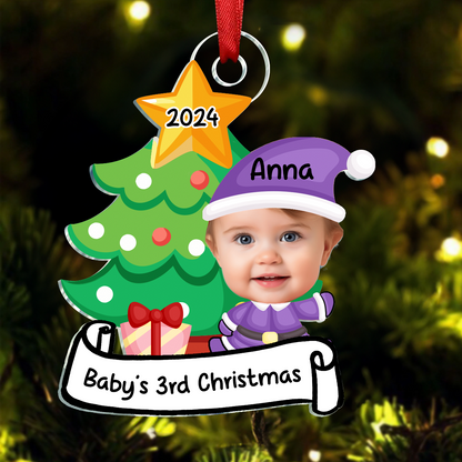 Baby's First Christmas - Personalized Acrylic Photo Ornament