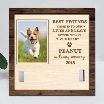 Custom Photo Dog Memorial Picture Frame - Memorial Personalized Custom Pet Loss Sign, Collar Frame - Sympathy Gift, Gift For Pet Owners, Pet Lovers