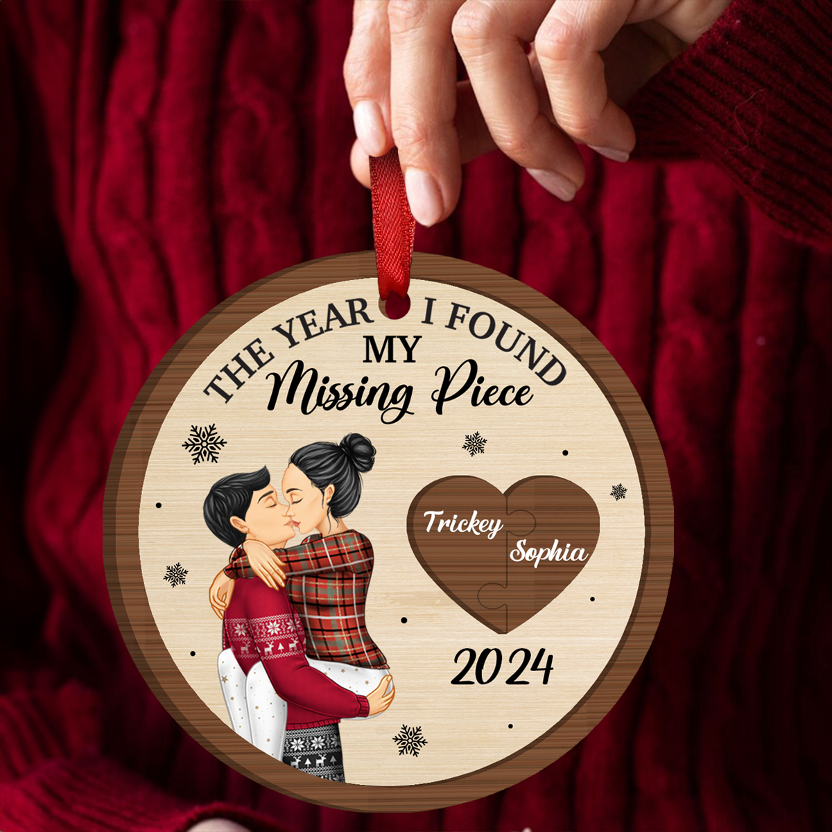 Your Love Is The Best Gift I Could Ever Receive - Couple Personalized Custom Ornament - Wood Custom Shaped - Christmas Gift For Husband Wife, Anniversary