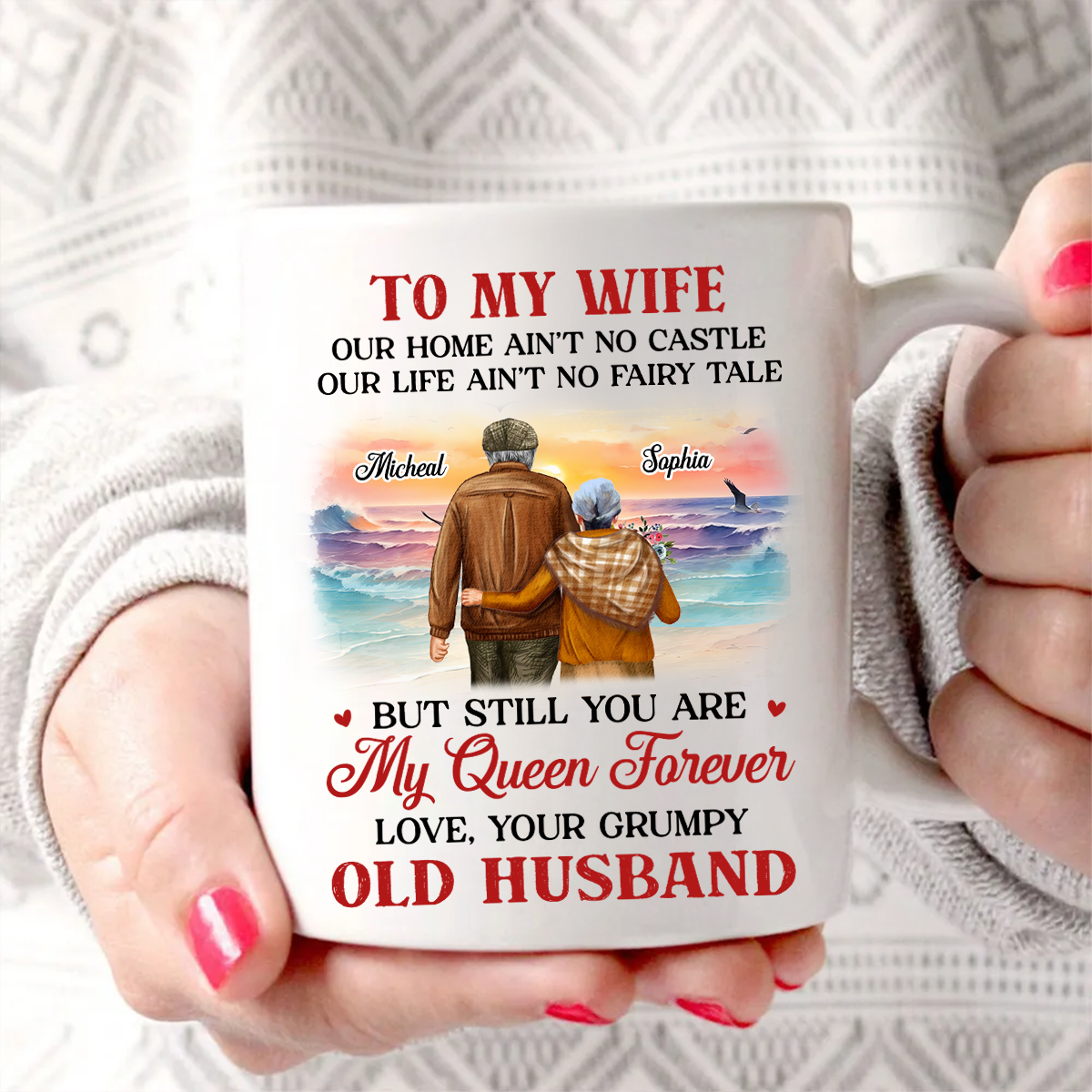 Couple To My Wife Our Home Ain't No Castle - Personalized Mug