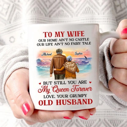 Couple To My Wife Our Home Ain't No Castle - Personalized Mug