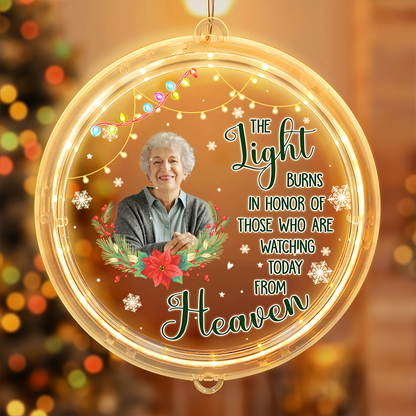 Custom Photo Memorial Light Of Those Who Are Watching Today From Heaven - Personalized LED Pendant Light