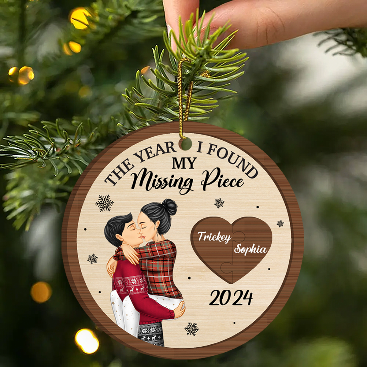 Your Love Is The Best Gift I Could Ever Receive - Couple Personalized Custom Ornament - Wood Custom Shaped - Christmas Gift For Husband Wife, Anniversary