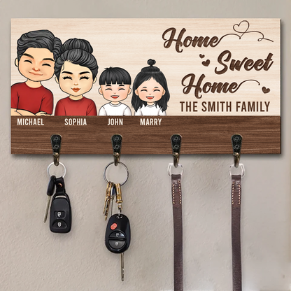 Family - Our Life Our Sweet Home - Personalized Key Holder