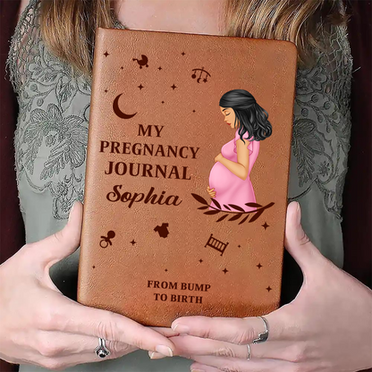 My Pregnancy Journal - Personalized Leather Journal