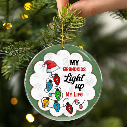 My Grandkids Light Up My Life - Personalized Acrylic Ornament