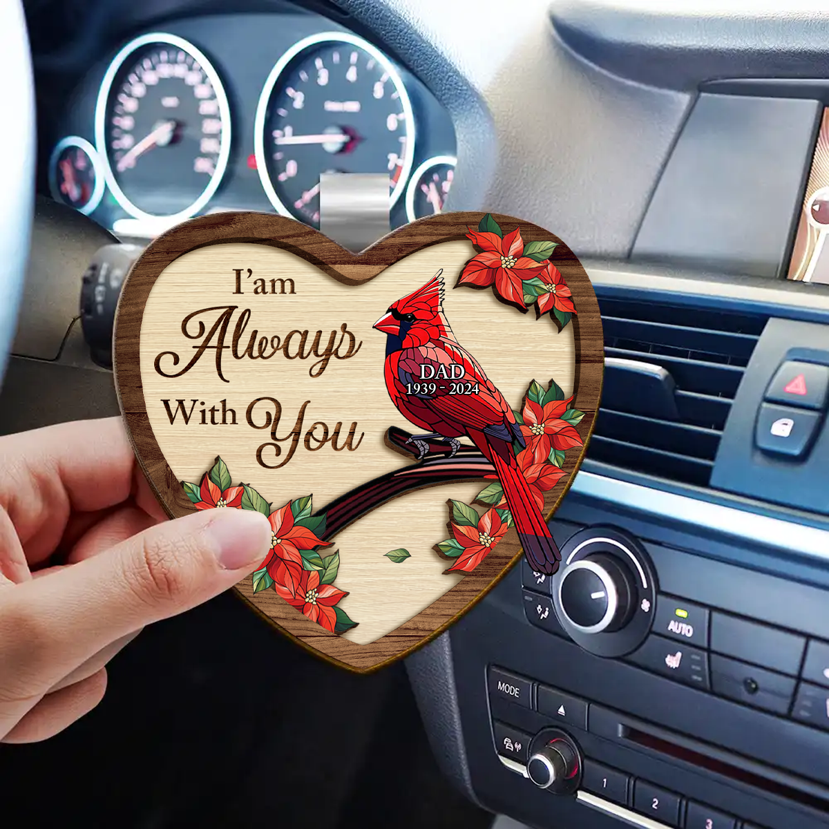 Memorial I'm Always With You - Personalized Custom Shaped Car Visor Clip