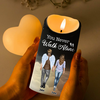 You Never Walk Alone - Personalized Flameless LED Candle