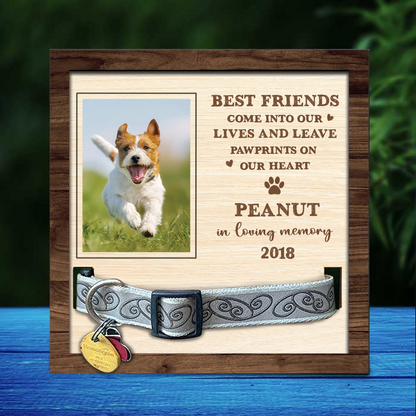 Custom Photo Dog Memorial Picture Frame - Memorial Personalized Custom Pet Loss Sign, Collar Frame - Sympathy Gift, Gift For Pet Owners, Pet Lovers