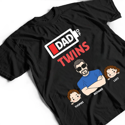 Dad Of Twins - Personalized T Shirt