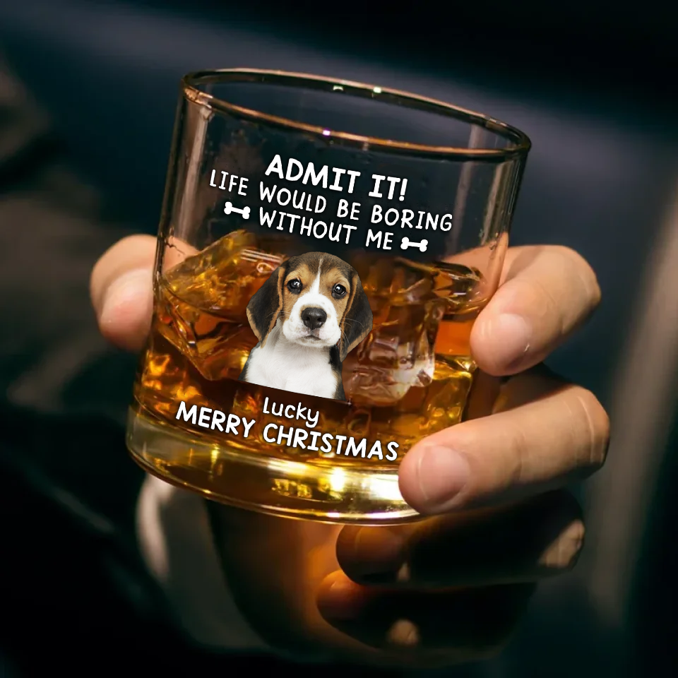 Custom Photo Pets Make Us Better Humans - Dog & Cat Personalized Custom Whiskey Glass - Gift For Pet Owners, Pet Lovers